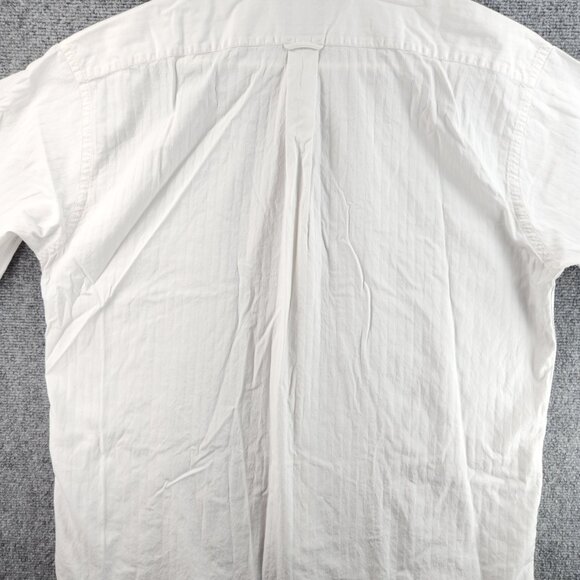 Faconnable XL Cotton Button-Down Striped White French Long Sleeve Shirt Mens - Picture 15 of 16